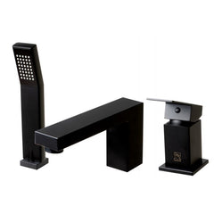 ALFI Deck Mounted Tub Filler and Square Hand Held Shower Head - AB2322 - The Home Selection