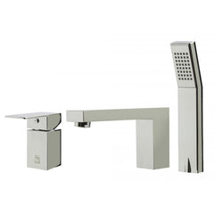 ALFI Deck Mounted Tub Filler and Square Hand Held Shower Head - AB2322 - The Home Selection