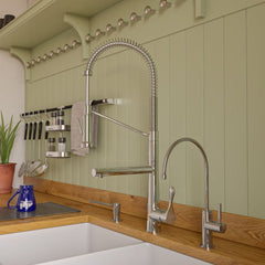 ALFI Double Spout Commercial Spring Kitchen Faucet - ABKF3787 - The Home Selection