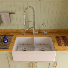 ALFI Double Spout Commercial Spring Kitchen Faucet - ABKF3787 - The Home Selection
