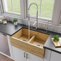 ALFI Double Spout Commercial Spring Kitchen Faucet - ABKF3787 - The Home Selection