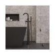 ALFI Floor Mount Tub Filler with Shower Head Polished/Brushed - AB2534 - The Home Selection