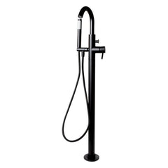 ALFI Floor Mount Tub Filler with Shower Head Polished/Brushed - AB2534 - The Home Selection