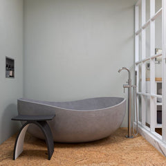 ALFI Floor Mount Tub Filler with Shower Head Polished/Brushed - AB2534 - The Home Selection