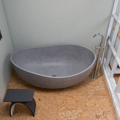 ALFI Floor Mount Tub Filler with Shower Head Polished/Brushed - AB2534 - The Home Selection