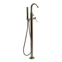 ALFI Floor Mount Tub Filler with Shower Head Polished/Brushed - AB2534 - The Home Selection