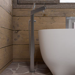 ALFI Floor Mounted Tub Filler + Mixer Hand Held Shower Head - AB2728 - The Home Selection