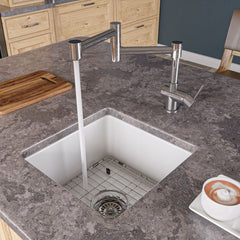 ALFI Modern Solid Stainless Steel Retractable Kitchen Faucet - AB2038 - The Home Selection
