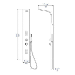 ALFI Modern Stainless Steel Shower Panel with 2 Body Sprays - ABSP20 - The Home Selection