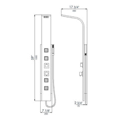 ALFI Modern Stainless Steel Shower Panel with 4 Body Sprays - ABSP10 - The Home Selection