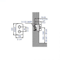 ALFI Round Knob 1 Way Thermostatic Shower Mixer - AB3809 - The Home Selection
