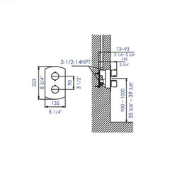 ALFI Round Knob 1 Way Thermostatic Shower Mixer - AB3809 - The Home Selection