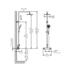 ALFI Round Style Thermostatic Exposed Shower Set - AB2867 - The Home Selection
