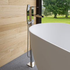 ALFI Single Hole Floor Mounted Waterfall Tub Filler - AB2843 - The Home Selection