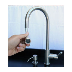 ALFI Single Hole Pull Down Stainless Steel Kitchen Faucet - AB2028 - The Home Selection