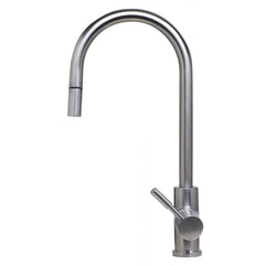 ALFI Single Hole Pull Down Stainless Steel Kitchen Faucet - AB2028 - The Home Selection