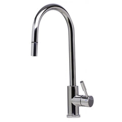 ALFI Single Hole Pull Down Stainless Steel Kitchen Faucet - AB2028 - The Home Selection