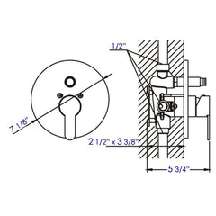 ALFI Single Lever Bath Shower Valve Diverter Polished/Brushed - AB3101 - The Home Selection
