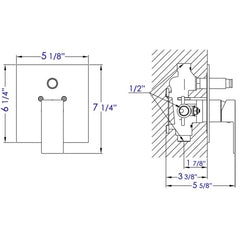ALFI Single Lever Bath Shower Valve Diverter Polished/Brushed - AB5601 - The Home Selection