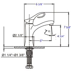 ALFI Single Lever Curled Bathroom Faucet Polished or Brushed - AB1295 - The Home Selection