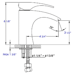 ALFI Single Lever Modern Bathroom Faucet Polished or Brushed - AB1586 - The Home Selection