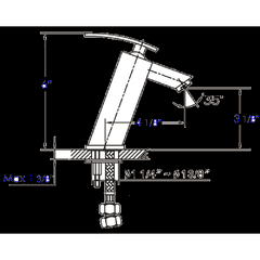 ALFI Single Lever Slanted Bathroom Faucet Polished or Brushed - AB1628 - The Home Selection