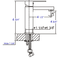 ALFI Single Lever Square Bathroom Faucet Polished or Brushed - AB1229 - The Home Selection