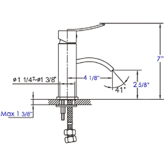 ALFI Single Lever Square Bathroom Faucet Polished or Brushed - AB1258 - The Home Selection
