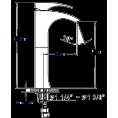 ALFI Single Lever Tall Modern Bathroom Faucet Polished/Brushed - AB1587 - The Home Selection