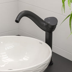 ALFI Single Lever Tall Wave Bathroom Faucet Polished & Brushed - AB1570 - The Home Selection