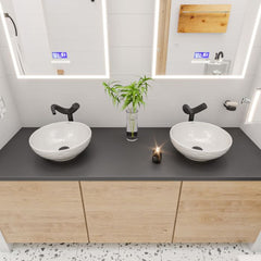 ALFI Single Lever Tall Wave Bathroom Faucet Polished & Brushed - AB1570 - The Home Selection
