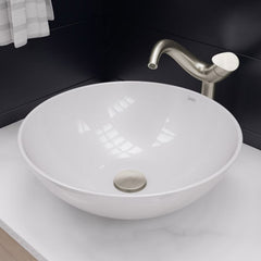 ALFI Single Lever Tall Wave Bathroom Faucet Polished & Brushed - AB1570 - The Home Selection
