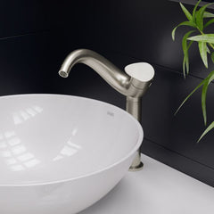 ALFI Single Lever Tall Wave Bathroom Faucet Polished & Brushed - AB1570 - The Home Selection