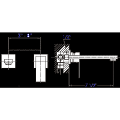 ALFI Single Lever Wallmount Bathroom Faucet Polished & Brushed - AB1468 - The Home Selection