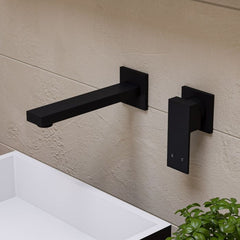 ALFI Single Lever Wallmount Bathroom Faucet Polished & Brushed - AB1468 - The Home Selection