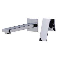 ALFI Single Lever Wallmount Bathroom Faucet Polished & Brushed - AB1468 - The Home Selection