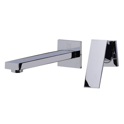 ALFI Single Lever Wallmount Bathroom Faucet Polished & Brushed - AB1468 - The Home Selection