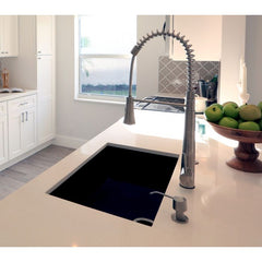 ALFI Solid Stainless Steel Commercial Spring Kitchen Faucet - AB2039S - The Home Selection