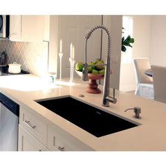 ALFI Solid Stainless Steel Commercial Spring Kitchen Faucet - AB2039S - The Home Selection