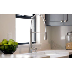 ALFI Solid Stainless Steel Pull Out Commercial Kitchen Faucet - AB2039 - The Home Selection