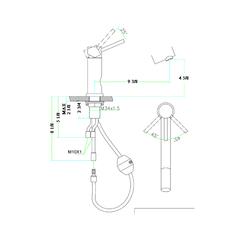 ALFI Solid Stainless Steel Pull Out Swivel Kitchen Faucet - AB2025 - The Home Selection