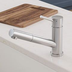 ALFI Solid Stainless Steel Pull Out Swivel Kitchen Faucet - AB2025 - The Home Selection