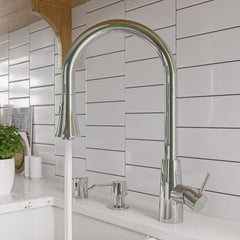 ALFI Solid Stainless Steel Two Mode Pull Down Kitchen Faucet - AB2034 - The Home Selection
