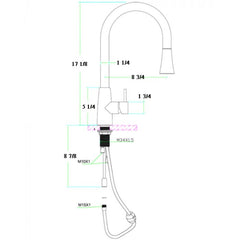 ALFI Solid Stainless Steel Two Mode Pull Down Kitchen Faucet - AB2034 - The Home Selection