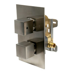 ALFI Square Knob 1 Way Bathroom Thermostatic Shower Mixer - AB2601 - The Home Selection