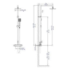 ALFI Square Style Thermostatic Exposed Shower Set - AB2862 - The Home Selection