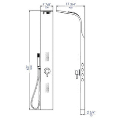 ALFI Stainless Steel Shower Panel with 2 Body Sprays - ABSP30 - The Home Selection