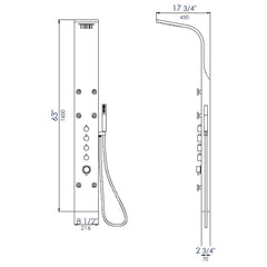 ALFI Stainless Steel Shower Panel with 6 Body Sprays - ABSP40 - The Home Selection
