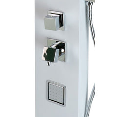 ALFI White Aluminum Shower Panel with 2 Body Sprays and Rain Shower Head - ABSP60W - The Home Selection