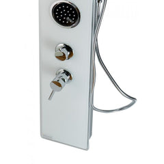 ALFI White Glass Shower Panel with 2 Body Sprays and Rain Shower Head - ABSP50W - The Home Selection